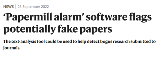 Papermill alarm' software flags potentially fake papers